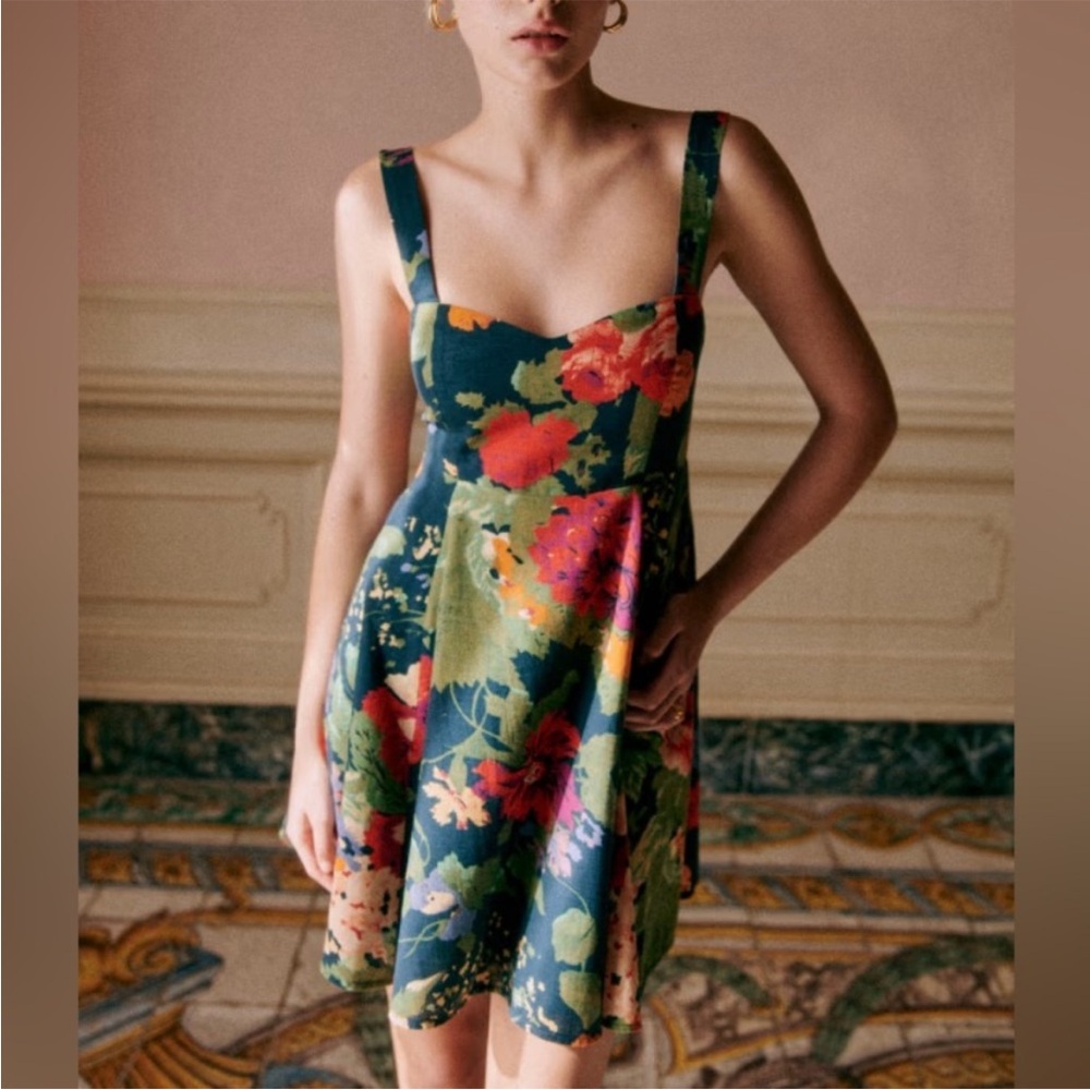 NWT Sezane Salie Mini dress Trianon print Size 2